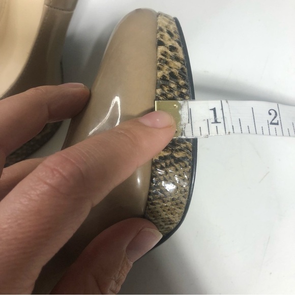 Enzo Angiolini Eadixy Patent Leather Nude Platform Heels, Size 8.5 - Picture 11 of 12